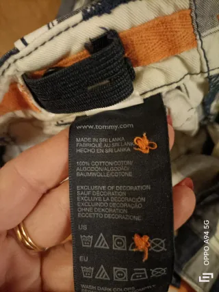 Pantaloncini a quadri bimbo Tommy Hilfiger