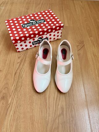 Zapatos Flamenca Niña Talla 33 Blancos