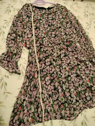 Vestito floreale manica lunga