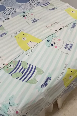 Funda nórdica infantil osos y piratas cama 90cm