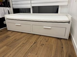 Cama nido IKEA BRIMNES blanca con 2 coñchones