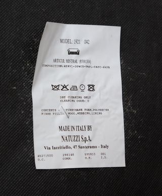 Puff Cuadrado Natuzzi Rayas