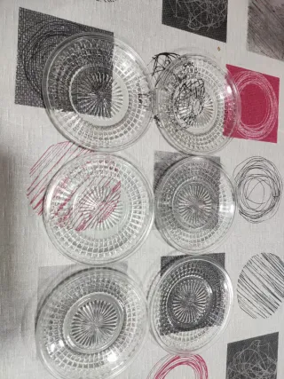 Platitos de postre vintage cristal (6 unidades)