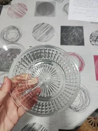 Platitos de postre vintage cristal (6 unidades)