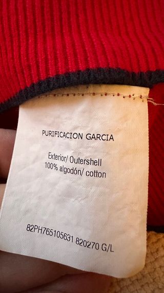 Jersey Purificación García Rojo Rayas