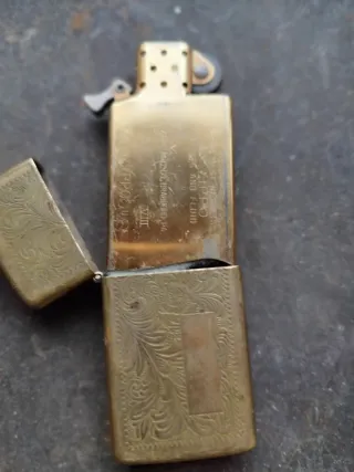 Mechero Zippo Dorado Labrado A VII