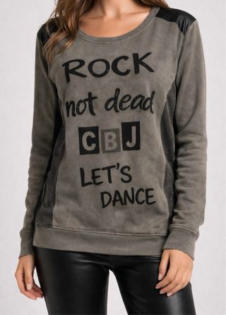 Sudadera Gris Rock not dead