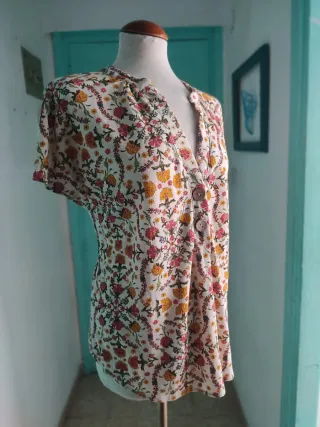 Blusa Cortefiel Estampada Flores