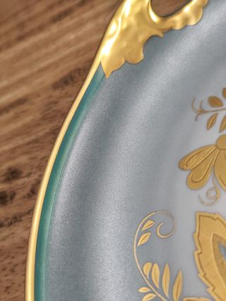 Piatto Longo oro zecchino dipinto