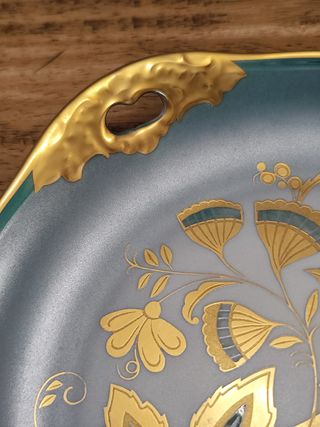 Piatto Longo oro zecchino dipinto