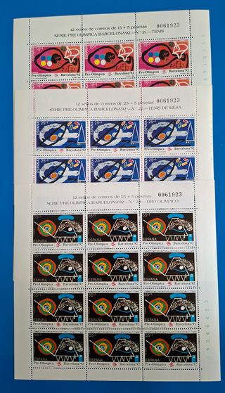 Sellos España Minipliegos 1991 Edifil 32-34