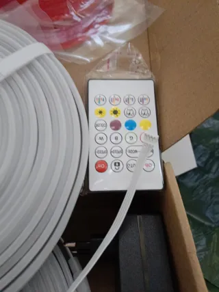 Kit Luces LED Tira Blanca y Roja DOS ROLLOS