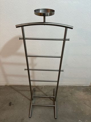 Galan perchero metal plateado