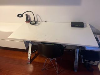 Mesa estudio blanca alto brillo