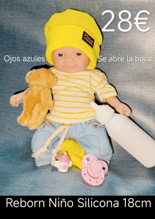 Muñeco Reborn Silicona 18cm Nuevo