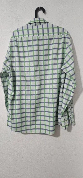 Camisa Carolina Herrera cuadros azul y verde