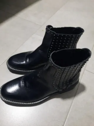 Botas negras mujer tachuelas talla 37