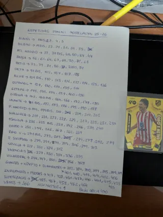 Vendo o Cambio Cartas Panini Adrenalyn XL 25-26