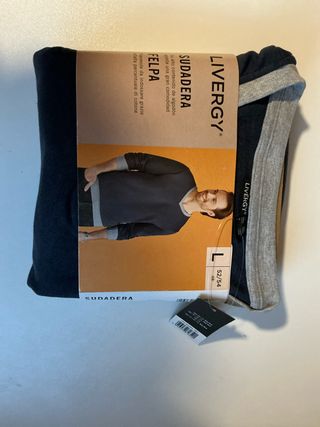 Sudadera Livergy Azul Marino y Gris Talla L