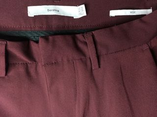 Pantalón Bershka wide casual borgoña – NUEVO