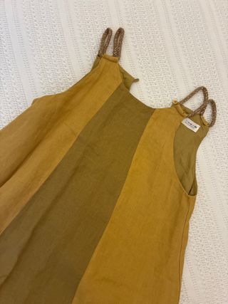 Vestido Zara niña amarillo y verde