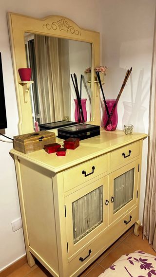 Dormitorio Matrimonio Madera Maciza Beige