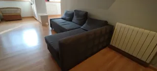 Sofá modular gris tela Sofá cama Sofá con arcón