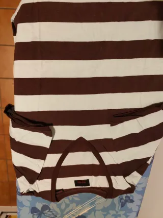 Camiseta Rayas Marrón y Blanca Talla M