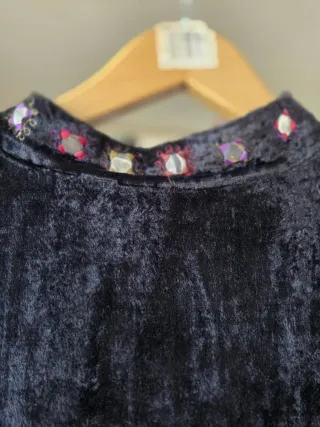 Abrigo fiesta terciopelo mujer