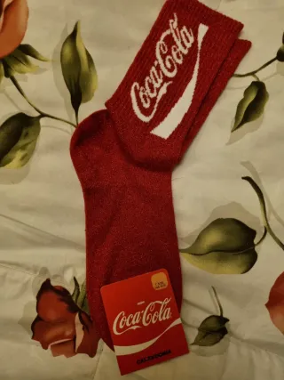 Calzini Coca-Cola Rossi Metallizzati Taglia Unica