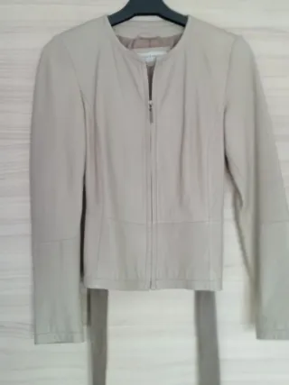 Chaqueta Zara Polipiel Beige
