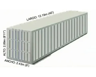 Contenedor 12 m. con puerta y ventanas. Calatayud.