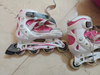 Patines en línea rosas
