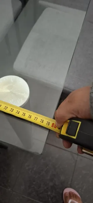 Mesa comedor cristal + 6 sillas