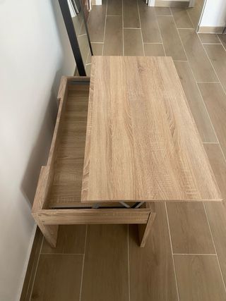 Mesa de centro de madera color beige/marrón