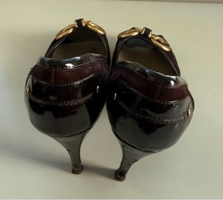 Zapatos Salón Abiertos Marrón Talla 39