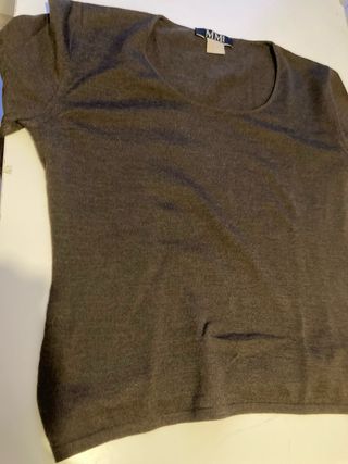 Suéter Max Mara manga larga cuello cuadrado marrón