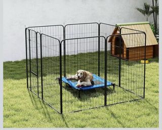 Parque para perros negro metal