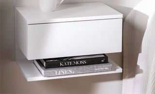 Mesita Noche Flotante Sklum Blanca