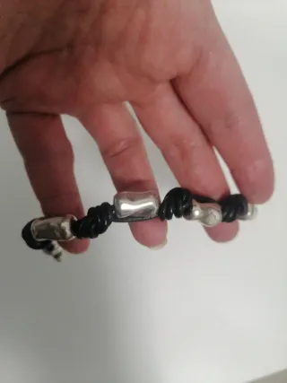 Pulsera Ciclón Auténtica 1998 Negra y Plateada