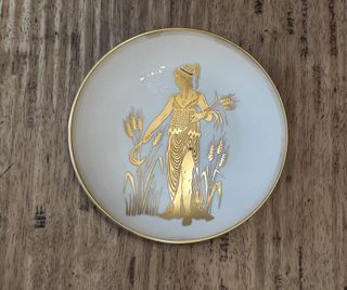 Piatto decorato oro zecchino - Terra