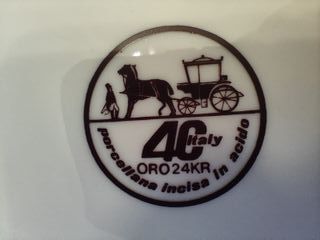 Piatto decorato oro zecchino - Terra