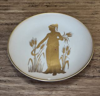 Piatto decorato oro zecchino - Terra