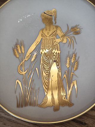 Piatto decorato oro zecchino - Terra