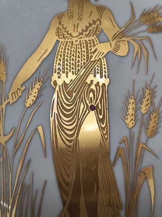 Piatto decorato oro zecchino - Terra