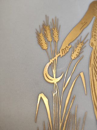 Piatto decorato oro zecchino - Terra