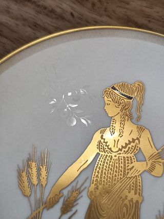 Piatto decorato oro zecchino - Terra