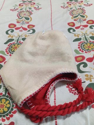 Gorro de Nieve Infantil Rojo y Azul