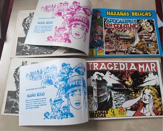 Cómics de hazañas bélicas en un lote de dos tomos