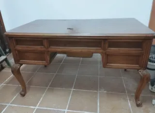 Escritorio bufete antiguo madera de roble macizo